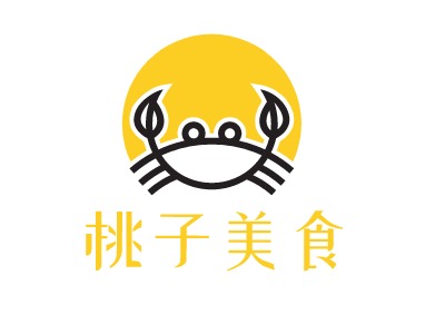 桃子美食logo标志设计