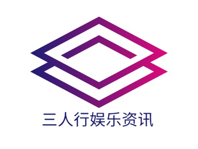 三人行娱乐资讯logo标志设计