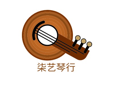 柒艺琴行logo标志设计