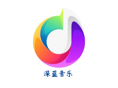 深蓝音乐logo标志设计