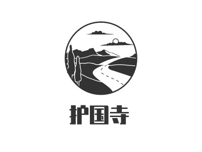 护国寺logo标志设计