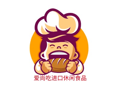 爱尚吃进口休闲食品品牌logo设计