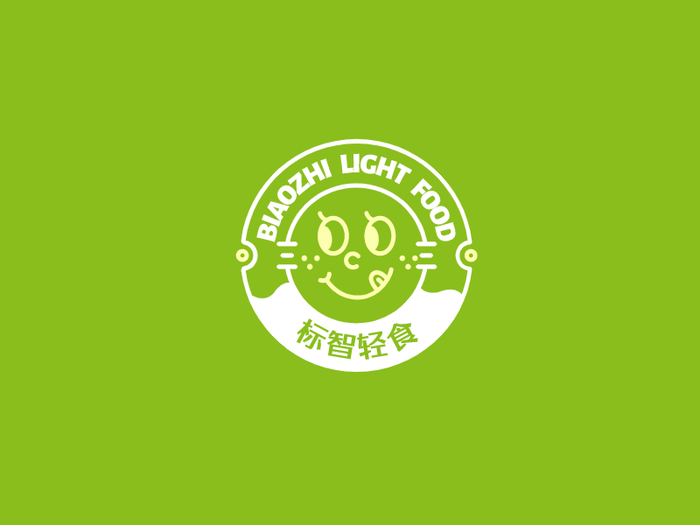 简约卡通图标轻食餐饮徽章logo设计-logo设计 标智客