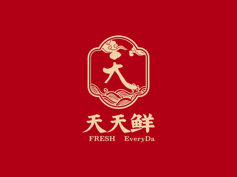 天天鲜品牌logo设计