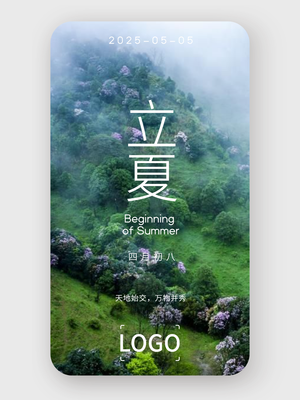 实景 24节气 立夏 海报设计