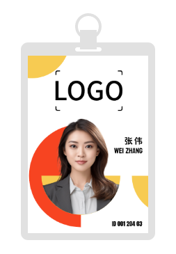 简约活泼胸卡设计