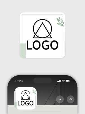 绿色文艺清新logo头像设计
