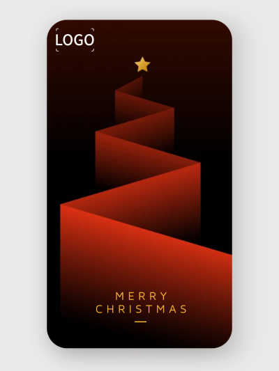 极简高级圣诞节手机海报设计