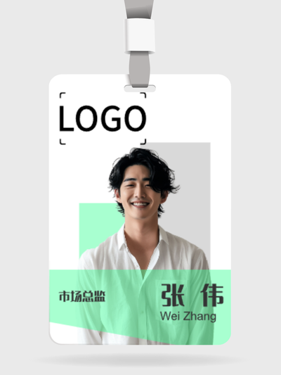几何透明胸卡/工作证设计