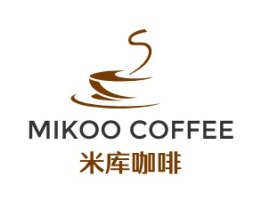 米库咖啡店铺logo头像设计
