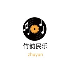 竹韵民乐logo标志设计