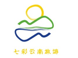 七彩云南旅游logo标志设计