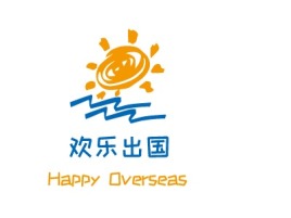 欢乐出国logo标志设计