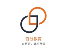 浙江百分教育logo标志设计