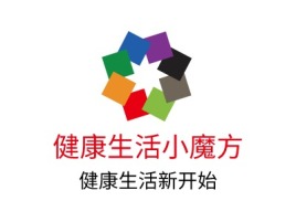 健康生活小魔方logo标志设计