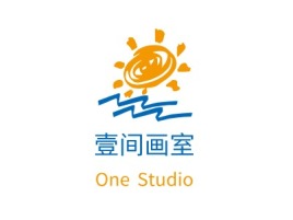 广东壹间画室logo标志设计