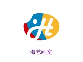 四平海艺画室logo标志设计