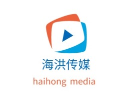 海洪传媒logo标志设计