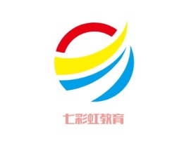 广东七彩虹教育logo标志设计