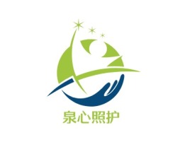 泉心照护门店logo标志设计