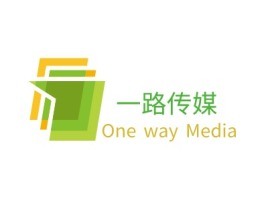 一路传媒公司logo设计