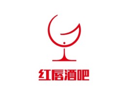 红唇酒吧店铺logo头像设计