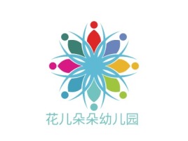 花儿朵朵幼儿园logo标志设计
