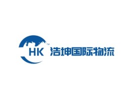 潜江HK 浩坤国际物流公司logo设计