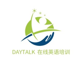 DAYTALK 在线英语培训logo标志设计