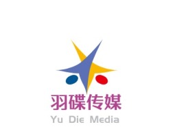 羽碟传媒logo标志设计