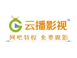 天津网吧特权 免费观影logo标志设计