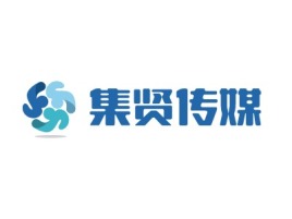 集贤传媒logo标志设计