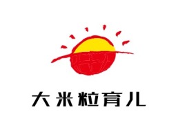 河北大米粒育儿logo标志设计