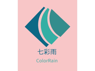 七彩雨LOGO设计