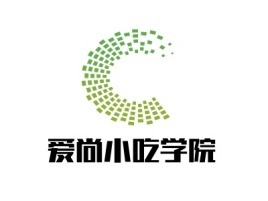 爱尚小吃学院logo标志设计