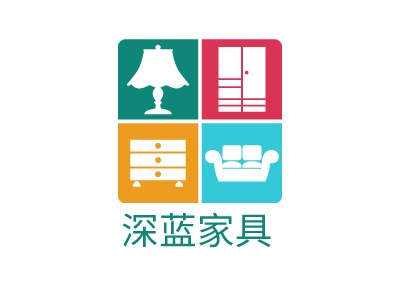 深藍家具LOGO設(shè)計