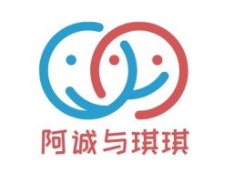 阿诚与琪琪logo标志设计