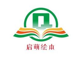 启萌绘本logo标志设计