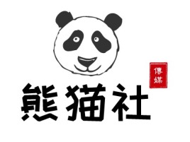 熊猫社logo标志设计
