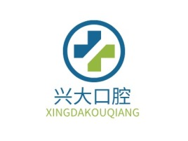 陕西兴大口腔门店logo标志设计