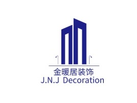               金暖居装饰          J.N.J Decoration企业标志设计