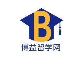 博益留学网logo标志设计