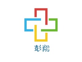 彭翔门店logo标志设计