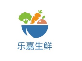 重庆乐嘉生鲜店铺标志设计