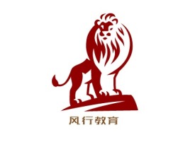新疆风行教育logo标志设计