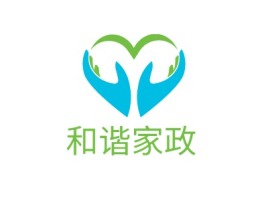 和谐家政logo标志设计