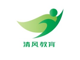 清风教育logo标志设计