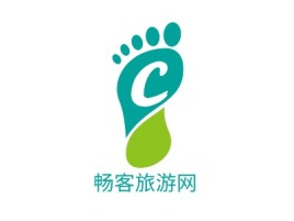 畅客旅游网logo标志设计