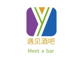 遇见酒吧店铺logo头像设计
