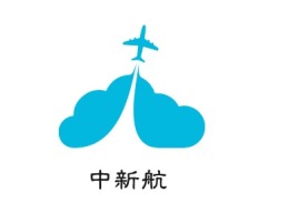 蓝色白云公司logo设计